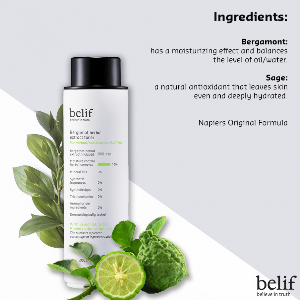 [Belif] Bergamot herbal extract toner 200 ml