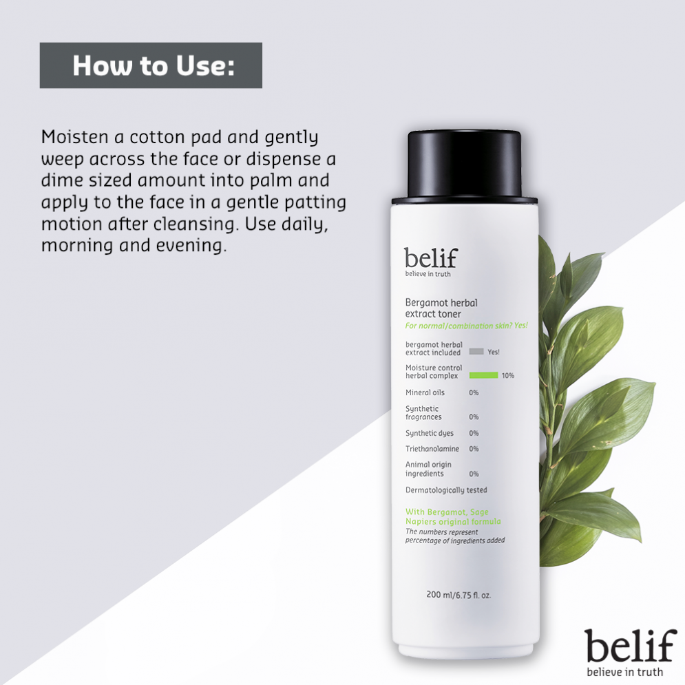 [Belif] Bergamot herbal extract toner 200 ml