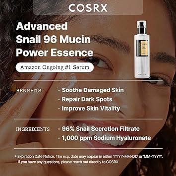 [Cosrx] خلاصة الحلزون المتقدم 96 Mucin Power Essence 100 مل