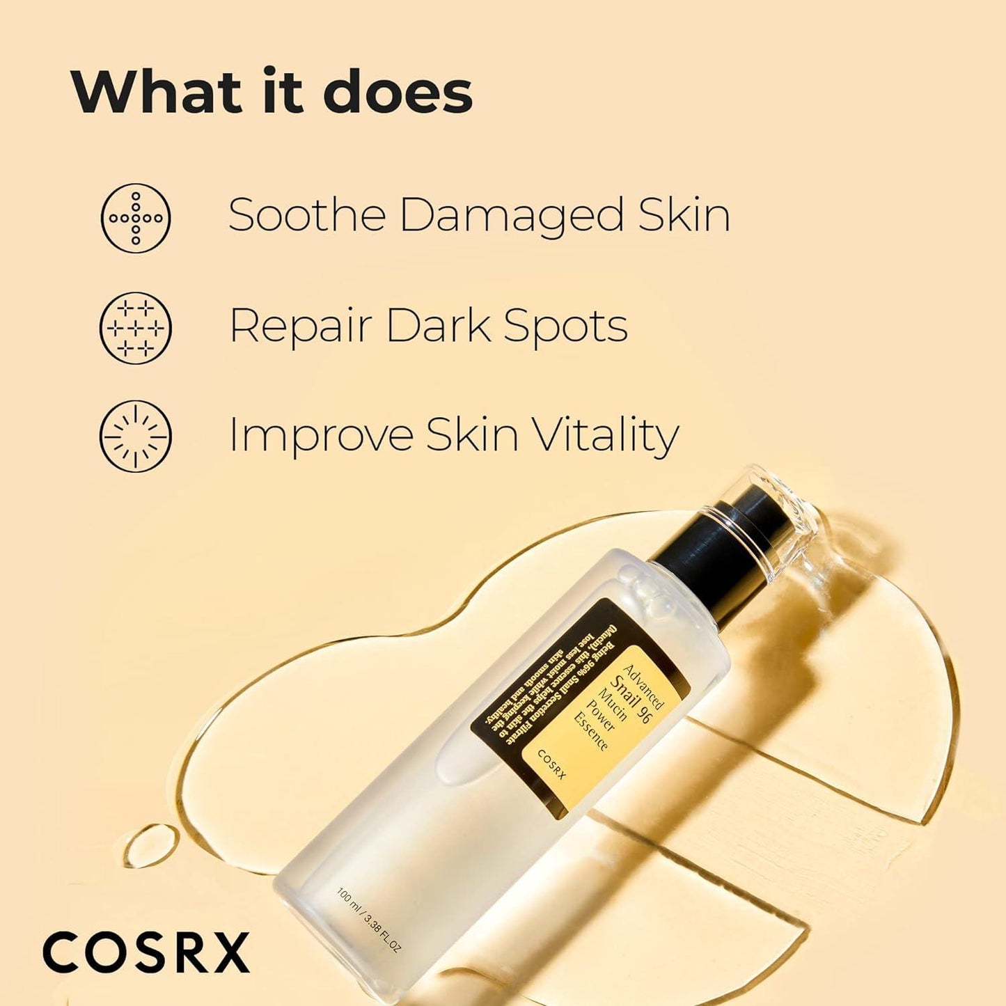 [Cosrx] خلاصة الحلزون المتقدم 96 Mucin Power Essence 100 مل